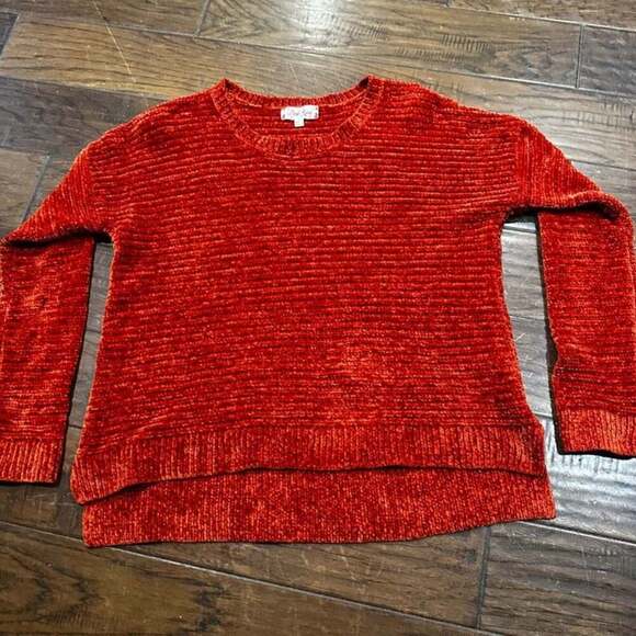 Pink Rose Sweaters - Pink Rose Sweater, Women's Size Large Burnt Orange, Pullover, Soft